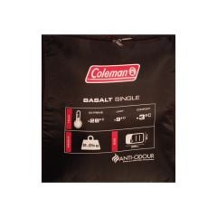 Coleman Basalt Tek Kişilik Uyku Tulumu, -28°c Extrem Sıcaklığı