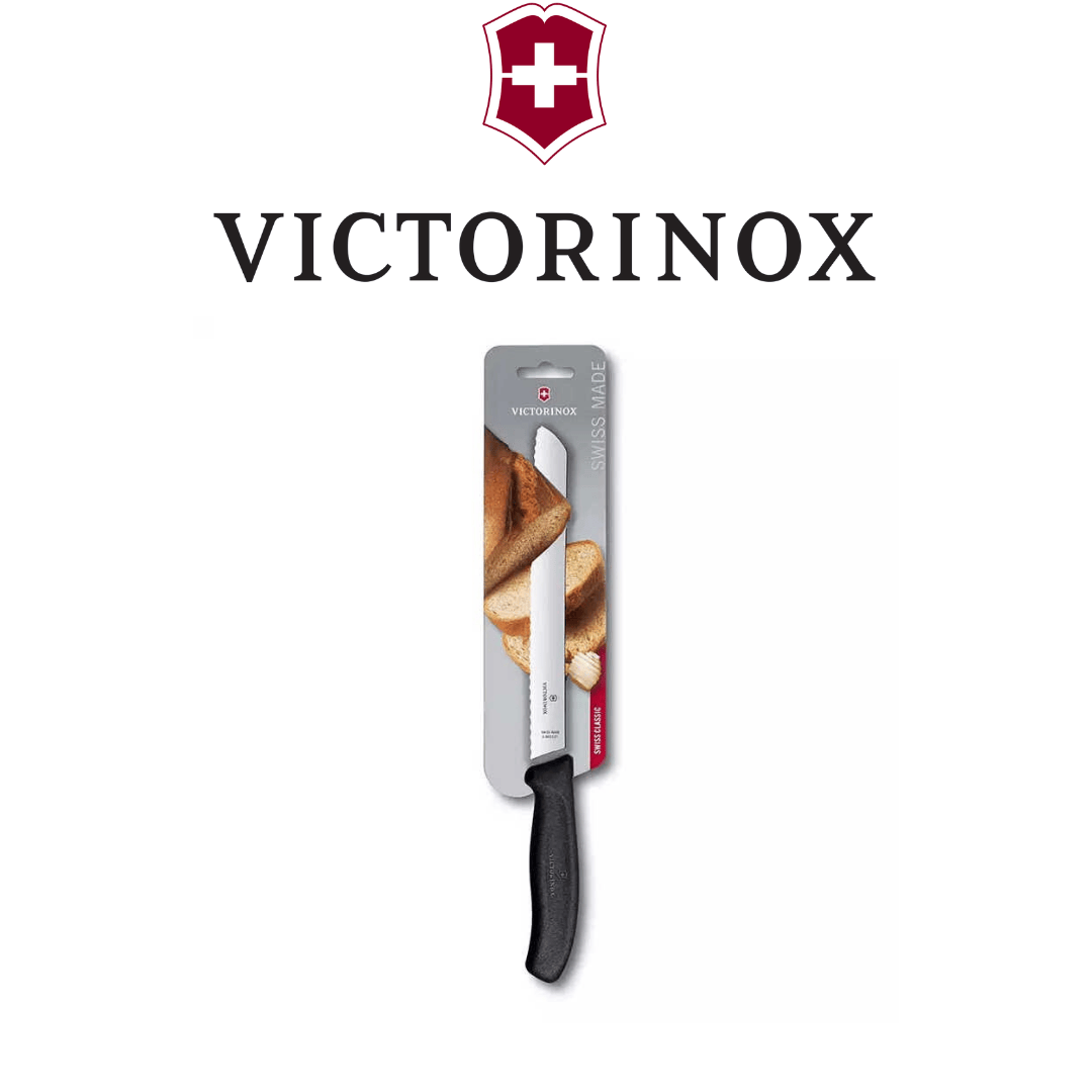 Victorinox 21cm Siyah Ekmek Bıçağı